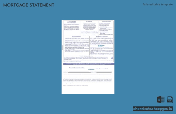 Iran Bank Sepah Hypothekenabrechnung im Word- und PDF-Format (3 Beispielvorschau)